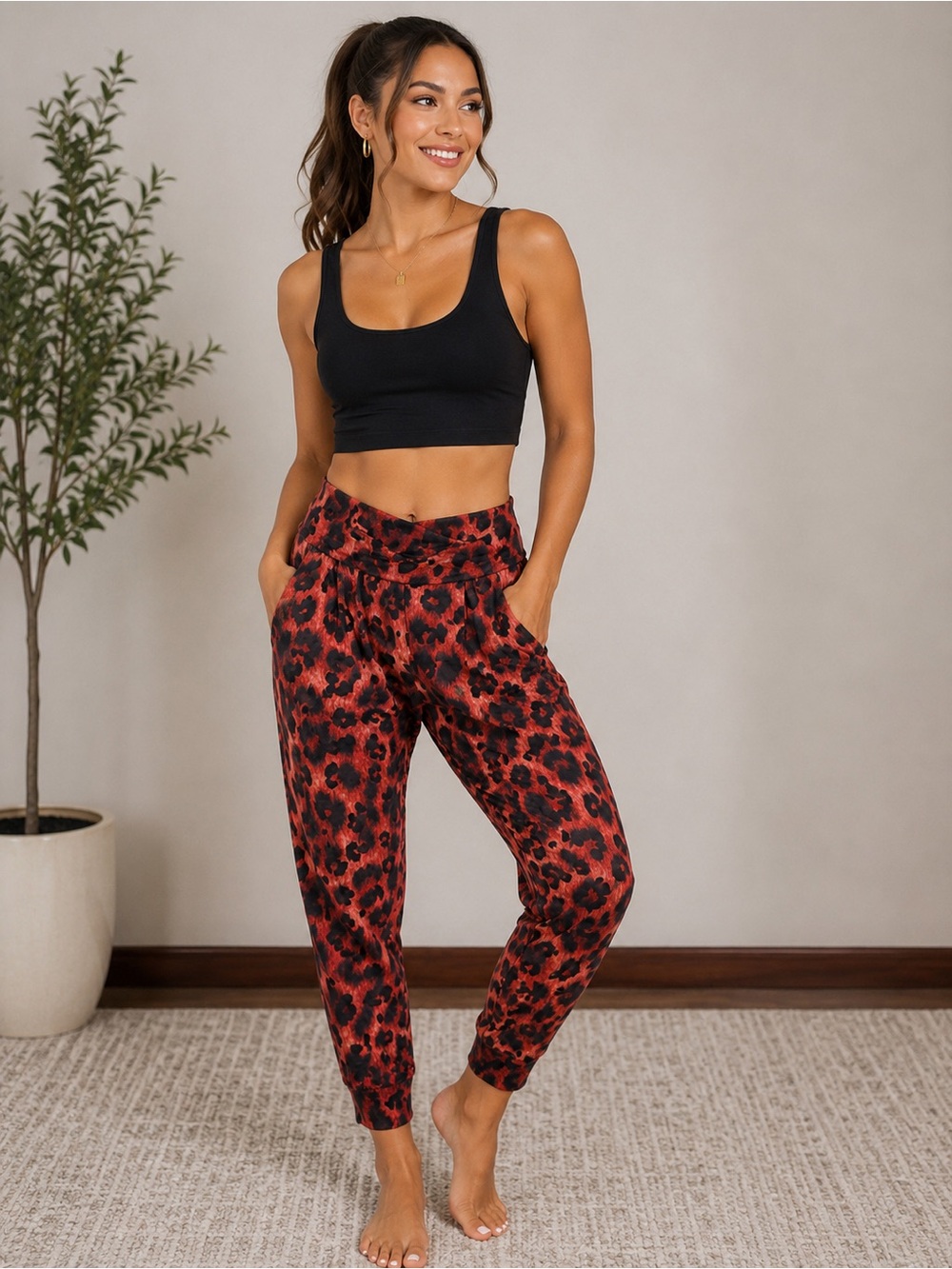 💕197💕Leopard fool joggers by Terez
